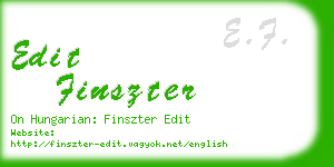 edit finszter business card